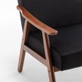 thumbnail image 2 of LiviNest Mid-Century Modern Accent Chair: Wingback Armchair with Thick Cushion & Solid Wood Frame for Living Room - Comfortable Lounge Chair for Bedroom Reading Corner & Small Space Decor, 2 of 6