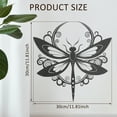 thumbnail image 2 of Threns Metal Dragonfly Wall Decor Elegant Dragonfly Metal Wall Art Delicate Fence Decoration for Living Room Garden Yard Patio Outdoor, 2 of 10