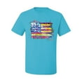 thumbnail image 2 of Wild Bobby, Colorful Neon Flag, Streetwear, Men Graphic Tee, Light Turquoise, Small, 2 of 3