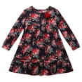 thumbnail image 1 of Richie House Little Girls Iris Purple Floral Ruffling Dress 2, 1 of 7