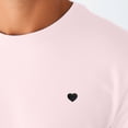thumbnail image 5 of Dalix Lil Heart Midweight Cotton Short Sleeve Summer Tee Mens in Soft Pink L Large, 5 of 5