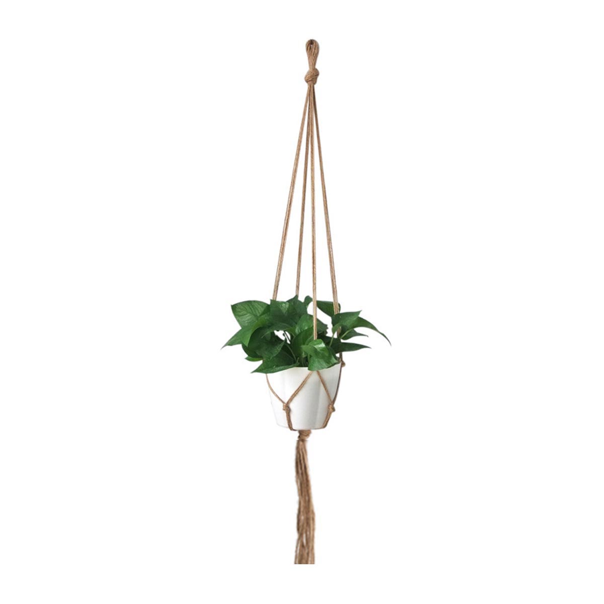 4x//Set Garden Plant Hanger Macrame Hanging Planter Basket Rope Flower Pot Holder