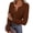 Coffee, variant on pstuiky Womens Casual Tops Fashion Long Sleeve Solid Color Womens Blouses Comfort Loose Fit V-Neck Tees Tops Women'S Workout Tops