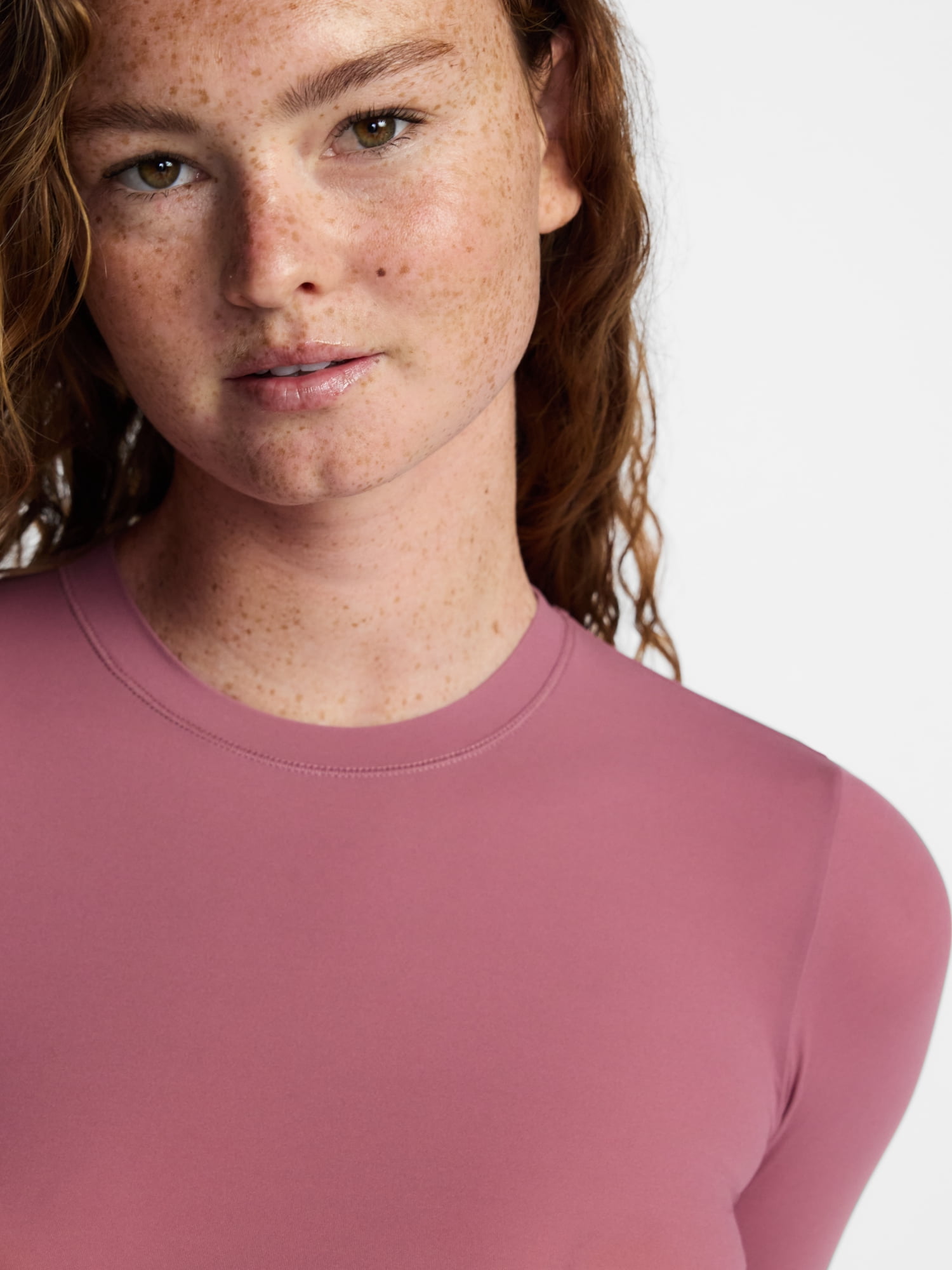 No Boundaries Fit Stretch Tee with Long Sleeves, Women's XS-XXXL