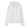 thumbnail image 4 of tarylea Hoodies for Women Drawstring Solid Color Sweatshirts Long Sleeve Loose Pullover with Pockets Casual Fall Basic Tops, 4 of 5