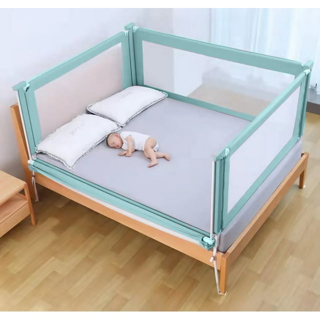 Toytexx 3-Piece Set of Queen Size Bed Safety Guardrails for Infants, Toddlers, and Children