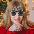 thumbnail image 3 of Niceauty New Year Eve Party Eyeglasses Silver PC Retro Party Use Eyewear 1Set, 3 of 5
