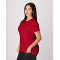 thumbnail image 3 of Hanes Just My Size Women’s Cotton Crewneck T-Shirt (Plus ) Deep Red 2X, 3 of 5