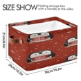 thumbnail image 4 of Penguins with Christmas Presents Cartoon Square Storage Bins with Handles Collapsible Containing Box 2 Packs, 4 of 9
