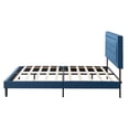 thumbnail image 3 of AENKYO Modern Platform Bed Frame with Upholstered Headboard, Full Size,Blue, 3 of 8
