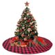 thumbnail image 1 of Falda de árbol de Navidad de 48 pulgadas, faldas de árbol de Navidad a cuadros de búfalo, faldas de árbol a cuadros de doble capa para decoración de adornos navideños de fiesta (rojo y negro) Ormromra WMZL-2219-1, 1 of 8