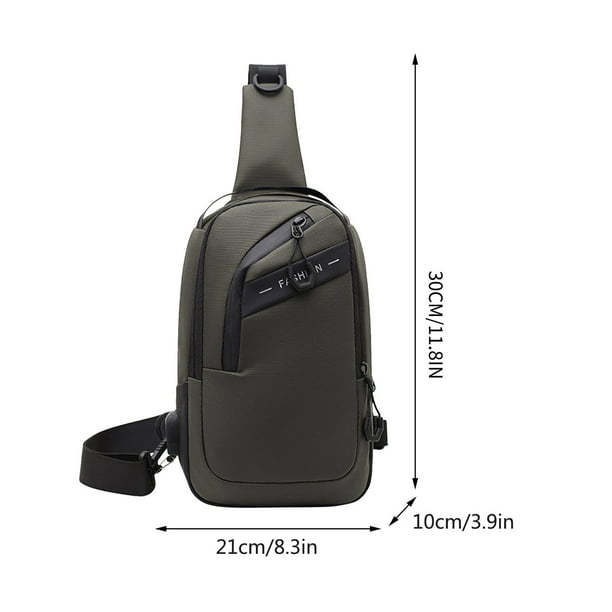 Organizadores de armario y almacenamiento, Organización y almacenamiento, Contenedores de almacenamiento, Bolso de pecho para hombre, bolso bandolera informal con puerto de carga USB, mochila de gran