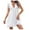 White, variant on IROINNID Women's Peplum Dress Summer Gorgeous Fashion Casual Sleeve Ruffled Chiffon Dress V-Neck Comfort Waist Dress