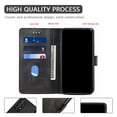 thumbnail image 2 of Dteck Case For Samsung Galaxy A52 5G 6.5-inch,Luxury Leather Hybrid Rubber Case Flip Wallet Folio Magnetic Buckle with Credit Card / ID Slots Holder & Cash Pokcet Kickstand Shockproof Cover,Black, 2 of 7