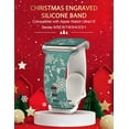 thumbnail image 2 of TOYOUTHS Christmas Engraved Silicone Band Compatible with Apple Watch Band for Women38/40/41/42/44/45/46/49mm, Holiday Soft Silicone Sport Strap for iWatch Ultra SE Series 10 9 8 7 6 5 4 3, 2 of 6