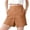 Orange |#18, variant on Bermuda Shorts for Women High Waisted Linen Dressy Casual Pleated Wide Leg Summer Shorts with Elastic Waist Green S