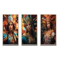thumbnail image 2 of Designart "Traditional Brazilian Goddess Representation II" Fashion Woman Framed Wall Art Set Of 3 - Multicolor Glam Frame Gallery Wall Set For Home Decor, 2 of 6