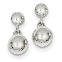 Primal Silver Sterling Silver 8mm Dangle Ball Earrings