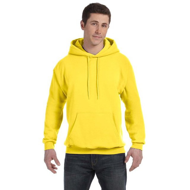 The Hanes 78 oz EcoSmart 50/50 Pullover Hood - YELLOW - XL