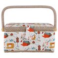 thumbnail image 4 of Panier à Couture en Tissu Boîte de Rangement pour Divers Articles Ménagers avec Poignée, 4 of 10