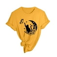 thumbnail image 4 of iTNHFP T-Shirts Femmes Printemps Été Imprimé Chats Manches Courtes Col Rond T-Shirt Haut, 4 of 4