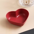 thumbnail image 2 of Dessert Dish Heart-shaped Stackable Drop Resistant Washable Sound Construction Pack Food Anti-deform Seasoning Plate for Dining Room, 2 of 3
