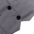 thumbnail image 6 of Vest Boys Grey Vest V-Neck Adjustable Back Strap Graduation Photography Outfit 13-14 Years, 6 of 7