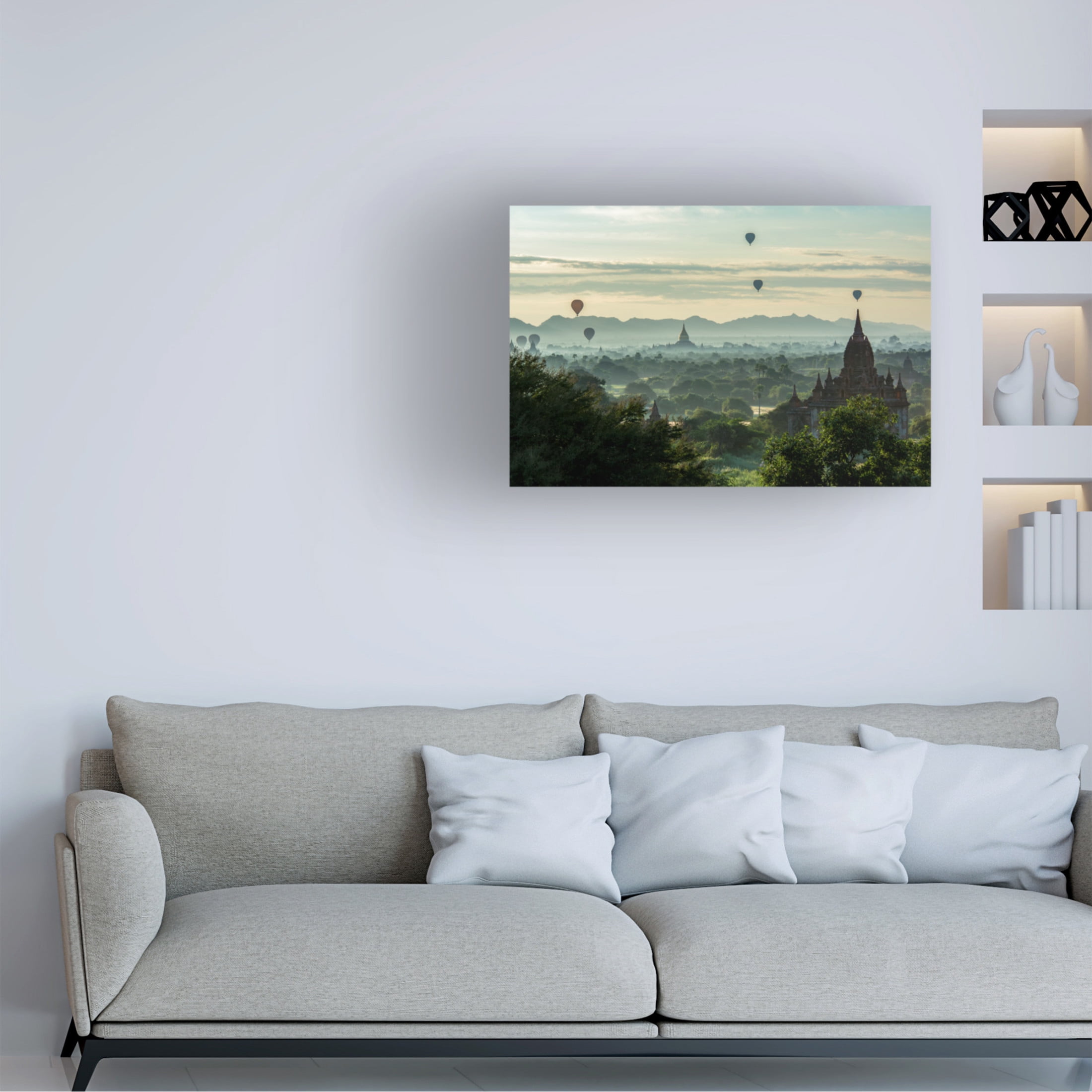 Trademark Fine Art Mieke Suharini Balloons On Temples Canvas Wall Art