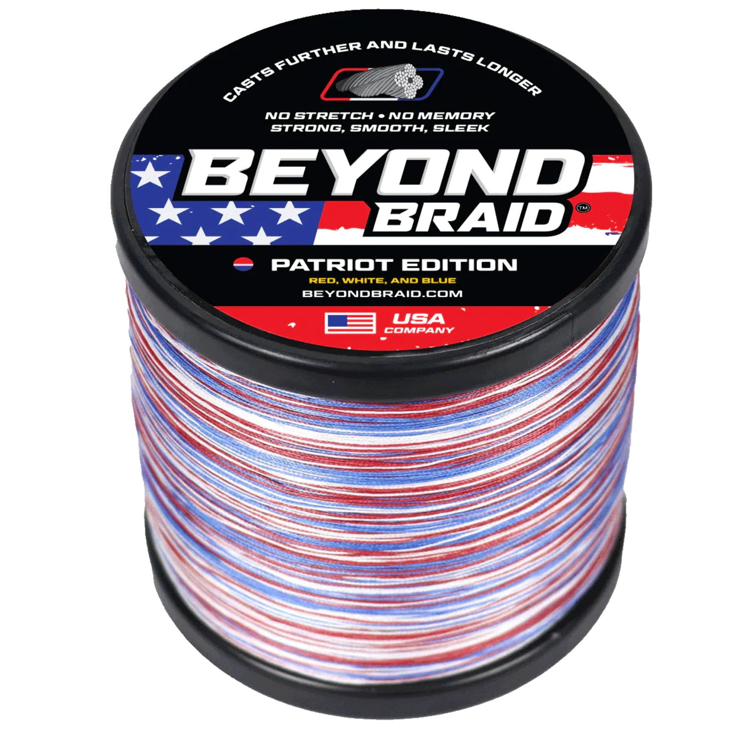 Beyond Braid Braided Fishing Line - Abrasion Resistant - No Stretch - Super  Strong - Thin Diameter SuperLine- Camo - 4 Strand & 8 Strand Braided Line ( White 8X, 50LB 2000 (Yards)) 