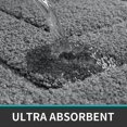 thumbnail image 3 of Alfombrilla de baño antideslizante de microfibra suave, absorbente de agua, lavable a máquina, extra gruesa, 50 x 80 cm, gris claro, 3 of 4