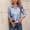 Blue, variant on Women's Striped Button Down Shirt Long Sleeve Collared Pocket Blouse Casual Office Work Dress Tops