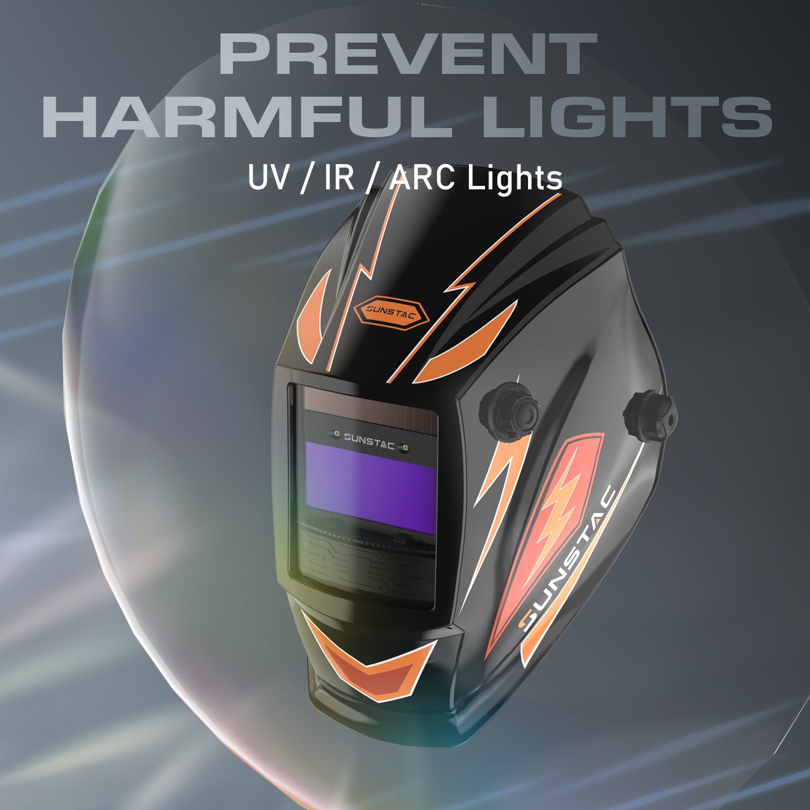 Auto Darkening Welding Helmet True Color Solar Powered 1/1/1/1 Top Optical Clarity Welding Mask for Men with Wide Shade 4/9-13