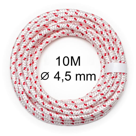 Starter Rope Cord 10Mx4.5mm Chainsaw Lawn Mower Pull Cord Garden Tools Trimmer Cutter Chainsaws Lawn Mower Engine Accesories