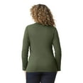 thumbnail image 5 of Gildan Long Sleeve T-Shirt for Adult Crew Neck Softstyle Military Green Color Shirt 4.5 oz 100% Ring-Spun Cotton Long Tee 6 Pack Size-S, 5 of 6