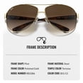 thumbnail image 6 of Ray-Ban RB3386 Pilot Shaped Non-Polarized Sunglasses for Men - Includes Official RAYBAN Eyewear Kit - Ideal Formal & Casual Wear Sunglasses - Grey Gradient Lens, 6 of 7