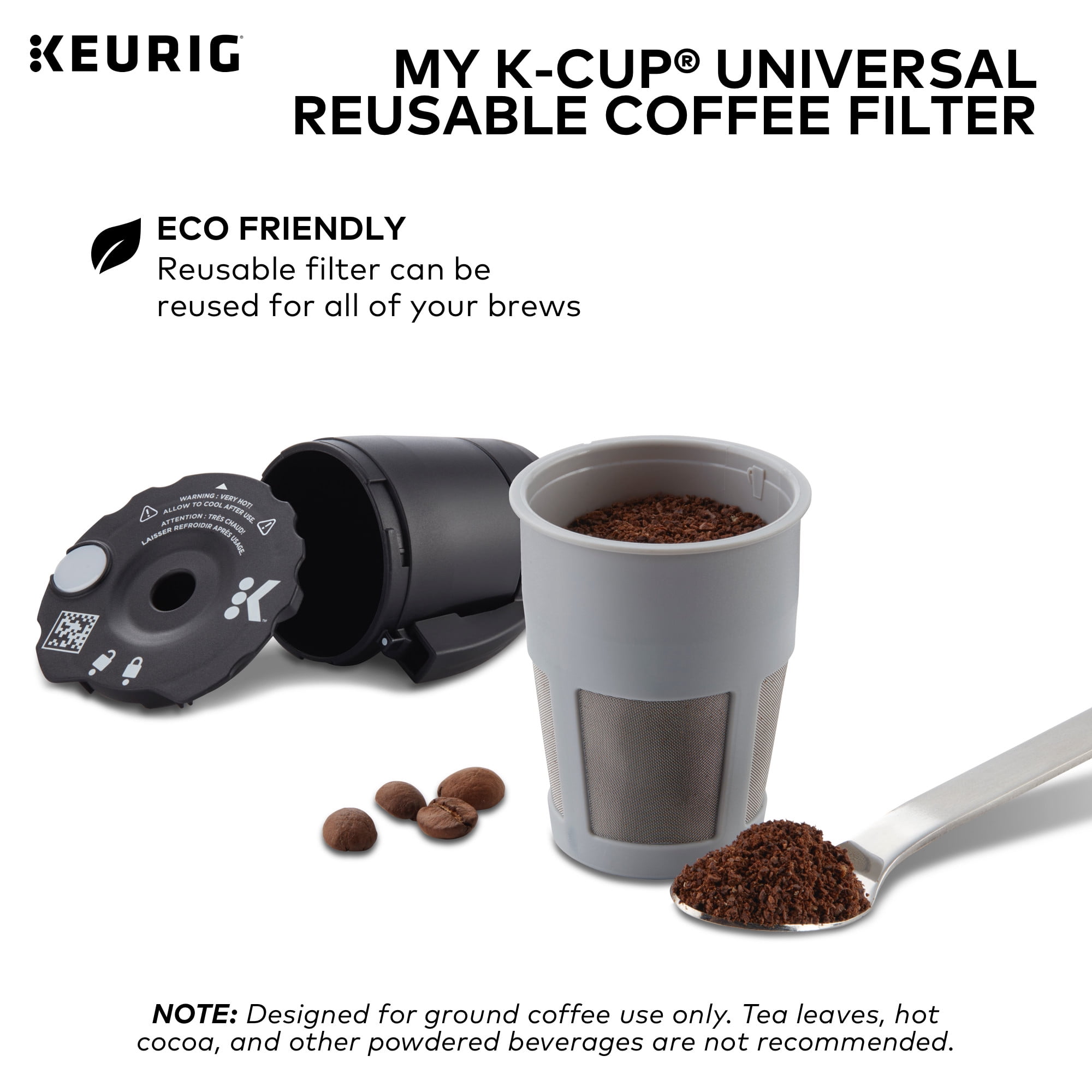 2 Keurig My K-Cup Universal Reusable Ground Coffee Filter All Keurig Compatible 