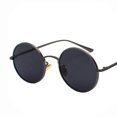 thumbnail image 1 of Gafas de sol con montura redonda de metal para mujer, gafas de sol estilo retro punk para hombre, gafas de sol personalizadas, 1 of 6