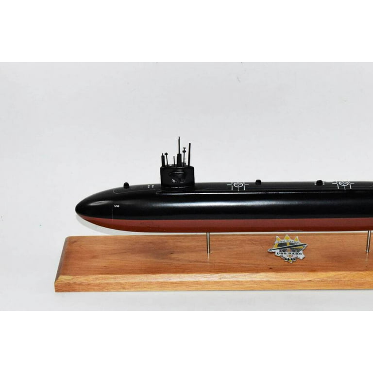 USS Barb SSN-596 Submarine Model,Navy,Scale Model,Mahogany,Permit