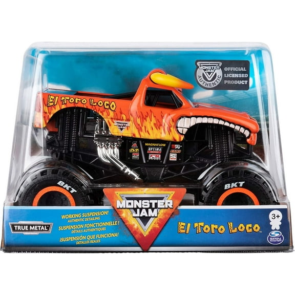 Monster Jam Official El Toro Loco Monster Truck Die-Cast Vehicle, 1:24 Scale