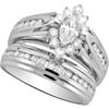 10ktwg 1.50 Ctw Diamond Bridal Ring
