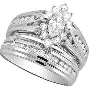 10ktwg 1.50 Ctw Diamond Bridal Ring