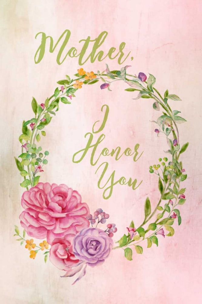 Murdock, Ramona 11x14 White Modern Wood Framed Museum Art Print Titled - Mother I Honor You