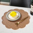 thumbnail image 1 of Langgg Simple Imperméable et Résistant à l'Huile Carré imitation Chanvre PU Seal mat coaster, 1 of 1