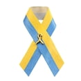 thumbnail image 2 of LLQkigsxse Hummingbird Brooch Satin Ukraine Awareness Ribbon Pins Brooch Ukrainian Pin Satin Blue & Yellow Ribbon Shaped Pin Ukraine, 2 of 8