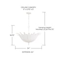 thumbnail image 3 of 4 Light Pendant In Bohemian Style-18.75 Inches Tall And 24 Inches Wide-Textured White Finish    -Traditional Installation Capital Lighting 349541Xw, 3 of 7