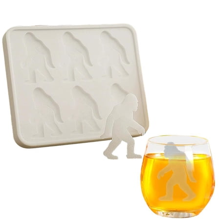 Sasquatch Silicone Ice Mould – 6-Cavity Reusable Gorilla Shape Ice Cube Tray for Whiskey & Gin Unique Icemaker for Parties Fun Kitchen Gadget & Quirky Gift for Men