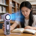 thumbnail image 2 of Thermoelectric Cooling Handheld Fan, USB Rechargeable Portable Mini Fan with Digital Display, Powerful Turbo Wind for Personal Cooling During Outdoor Sports and Summer Activities, 2 of 6