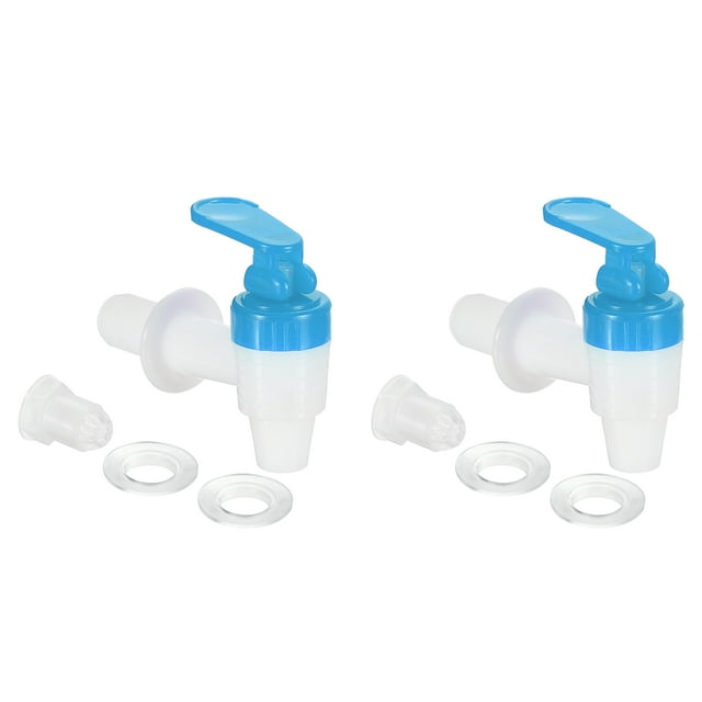 Unique Bargains Distributeur de Boissons Bec de Remplacement, Robinet de Remplacement de Robinet de Robinet de Distributeur d'Eau en Plastique 2Set (Blanc Bleu)