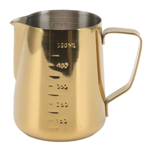 Jarra para espumar leche, jarra para espumar leche, taza doble para vaporizar leche, jarra para vaporizar leche, durabilidad prolongada