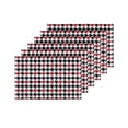 thumbnail image 4 of MKHERT Abstract Black and Red Houndstooth Placemats Table Mats for Dining Room Kitchen Table Decoration 12x18 inch,Set of 6, 4 of 4